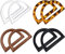 Tadpolez 8 Stück D-Form Taschengriffe,D-Form Handtasche Griff,Handtasche Griff Ersatz DIY,Handtasche Griffe Ersatz,Für Die Herstellung Von Taschen Geldbörse (Transparent/Schwarz/Braun/Leopardenfarbe)