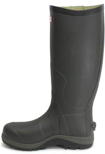 Hunter Stivali alti regolabili laterali Balmoral Classic Unisex, Verde oliva scuro, 38 EU