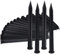 Lot de 50 clous en plastique de 18 cm pour bordure de pavage - Clous de fixation en plastique - Ancrage au sol noir