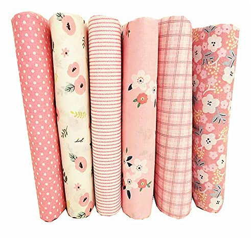 6 Stück Patchwork Baumwollstoff Quadrate Bündel DIY Handarbeiten Nähen Quilten Stoff verschiedene Designs