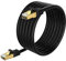 VOSGA Outdoor Cat 6 Ethernet Cable 40M/130 ft,FTP-550MHZ-Shielded CAT6 RJ45 Network LAN Waterproof Direct Burial Internet Cord 40M Round Black