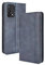 EASSGU Custodia per OPPO A74 (4G) (6.43 Inches) Pelle PU Flip Folio Cover con Interruttore Magnetico, [3 Slot Schede] [1 Portafoglio] Case - Blu