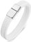 Dsnyu Leder Armbänder für Herren, Weiß Leder Armband Paare Armband Magnetverschluss 18.5cm Armbänder Geflochten Charm Schmuck für Bruder