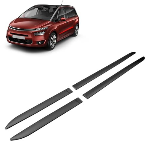 CHROMEMASTER | Moulures Latérales | Compatibles avec Citroen C4 Grand Picasso 2013-2022 | Polyuréthane, Couleur Noir | Les Moulures Matérales Protègent Contre Les Dommages