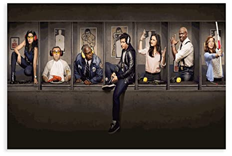 PRACIM Brooklyn 99 Vintage-Filmposter auf Leinwand, Wandkunst, Dekordruck, Gemälde für Wohnzimmer, Schlafzimmer, Heimbüro, ungerahmt, Stil 1, 30 x 45 cm