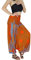 Your Cozy Haremshose für Damen, Hippie-Boho-Kleidung, Mc Hammer-Hose, Overall, lässig, locker, Strand, Jogginghose, bequeme Baggy-Boho-Yoga-Hose (Orange Sunflower_S)