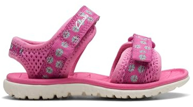 Clarks Surfing Tide Girls First Sandals 6 Hot Pink