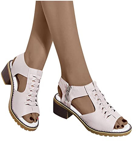 JIANGML Sandale Femme Ete Confort Chic Claquettes Nu Pieds Semelle Confortable Chaussures Antidérapant de Plage Wedges Platform Slipper Bohemia Beach Sandals avec Talon Bloc Sandales