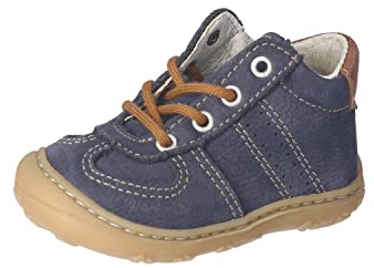 RICOSTA Jungen Stiefel SAMI,Kinder Lauflernschuhe,WMS:Mittel,lose Einlage,terracare,schnürstiefel,Booties,Leder,See/braun (181),26 EU