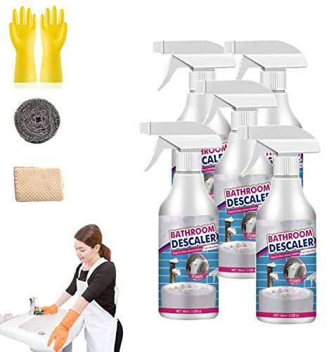 Stubborn Stains Cleaner, All Purpose Bubble Cleaner Foam, Super Magic Stain Removal Foam Cleaner, Limescale Cleaner Shower, Bathroom Tub Foam Cleaner Spray (5pcs)