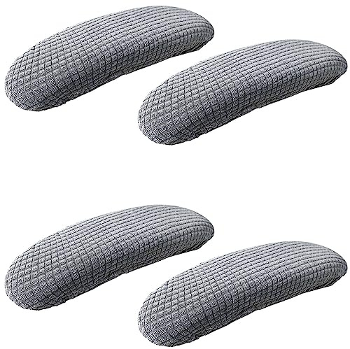 XIEHUZA 2 Pair Office Chair Armrest Covers, Office Removable Arm Rest Covering, Elastic Chair Armrest Pads, Office Seat Hand Rest Protector, Arm Covers Protectors for Home Office Chair, Dark Grey