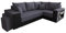 ALTDECOR Ecksofa mit Schlaffunktion und Bettkasten Corner Sofa Bett Eckcouch Couch L-Form Schlafcouch Ausziehbar Wohnlandschaft Schlafsofa Cauchsofa- DALS - 244x180x90cm Dunkelgrau/Schwarz Kunstleder