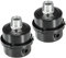 PATIKIL G1/2 Air Compressor Silencers Filter, 2 Pack Noise Reduction Intake Muffler for Generators, Blowers, Exhaust Ports, Black, White
