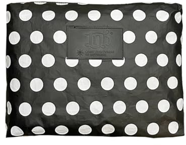 JNB Bk01 Strandtasche aus 100 % beschichtetem Tyvek-Material, gepunktet, wasserdichte Tasche für Strand, Make-up, nasse und trockene Tasche, Clutch
