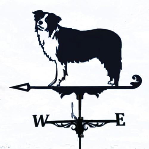 Girouette sur Pied en métal en Acier Inoxydable pour Jardin, Cour, Piquet en Bois, décoration d'extérieur, Mesure de la Vitesse du Vent, girouette pour Chien exquise, Durable et Pratique