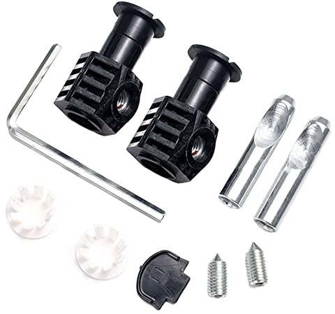 Floor Toilet Pan Fixing Kit,Pair of Zink Plated Fixing Bolts Kits for Wall Hung Toilet for Wall Mount Basin Sink (BLACK)