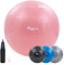 KM-Fit Gymnastikball 75cm | Trainingsball mit Luft-Pumpe | Sitzball Büro Anti-Burst | Ball für Fitness, Yoga, Gymnastik, Core Training | Pezziball Yogaball BPA-Frei | Pink