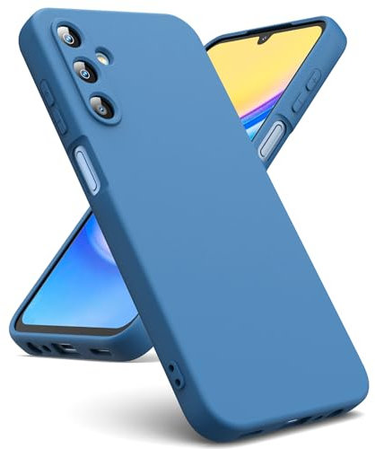 Oududianzi - Coque Compatible avec Samsung Galaxy A15 4G / 5G, [Silicone Liquide] [Intérieur Microfibre] Souple Étuis en Caoutchouc Housse Antichoc Protection Bumper Coque Samsung A15 - Bleu
