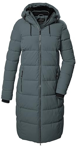 killtec Damen Steppmantel/Funktionsmantel in Daunenoptik mit Kapuze KOW 56 WMN QLTD CT, blaugrau, 46, 41810-000