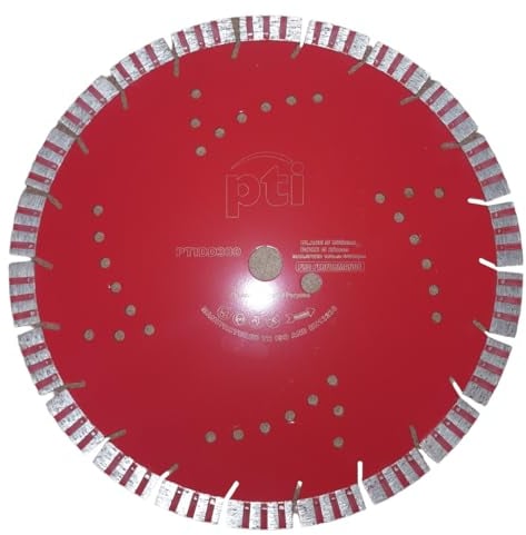 PTI 300mm Diamond Disc, Saw Blade Segmented Professional Cutting Discs for Angle Grinder Tile -Fast, Clean Cut on Porcelain, Granite, Marble, Concrete, Tiles, Stones, Bricks oscillating 12inch