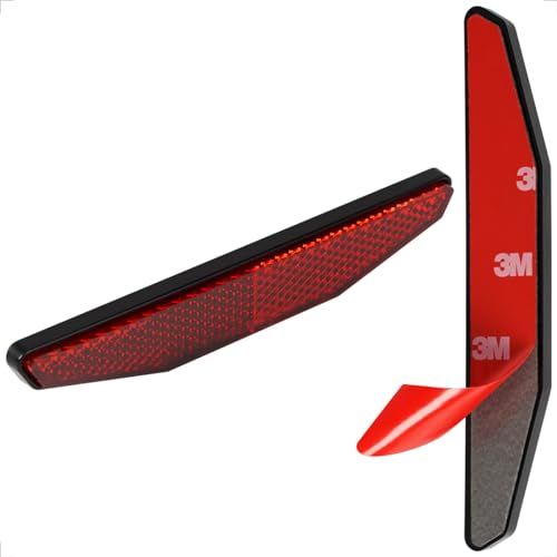 evermotor Catadioptrico Moto Homologado E4, Reflectante Trasero para bicicleta Ojo de gato, Reflectores para soporte de placa de matrícula de motocicleta Rojo 2 Piezas