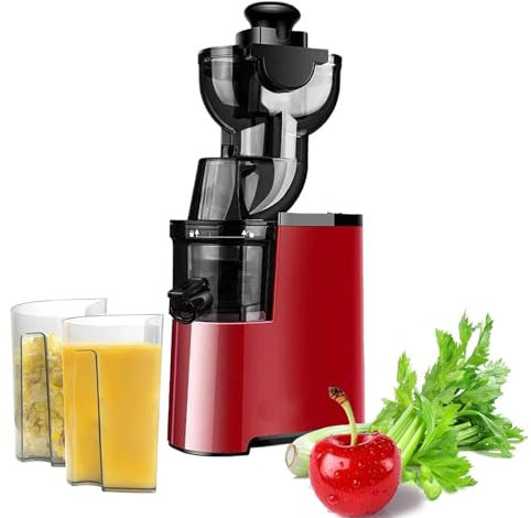 Slow Juicer 150W Juice Extractor Maker - Large Caliber, High Juice Yield, Compact Centrifugal Juicer Anti-drip, Electric Masticating Juicers - Cold Press Juicer & Juice Maker