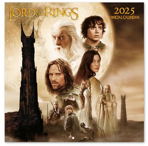 Kalender 2025 Wandkalender 2025 Grupo Erik Der Herr der Ringe Kalender 2025 Familienplaner 2025 30 x 30 cm Jahreskalender Familienkalender 2025