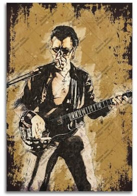 LAIRIBA Leinwandposter Famous Guitarist Link_Wray, Retro-Stil, 30 x 45 cm, ungerahmter Stil