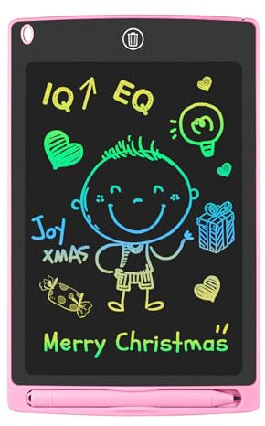GUYUCOM Tableau à Dessin Enfant 8.5 Pouces Jouet à partir de 2 3 4 Ans Tableau D'écriture Électronique Cadeau Anniversaire et Noël pour Garçon (Rosa)