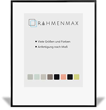 RahmenMax Aluminium-Bilderrahmen KAINUU 57x76cm. Schwarz matt mit Acrylglas Antireflex 1mm. Posterrahmen in 6 Farben erhältlich mit Größenauswahl. Anfertigung nach Maß möglich.