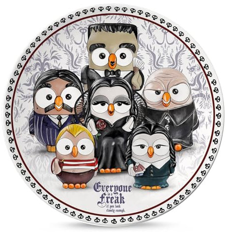 EGAN Piatto Pizza in porcellana The Addams Family