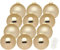 Inge Glas große Weihnachtskugeln mit Haken | Christbaumkugeln aus Glas | Set 12 Kugeln 8cm groß und 40 Aufhänger | Christbaumschmuck Weihnachtsbaumkugeln (Brokatgold | Gold)