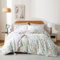 Covebett Bettwäsche Baumwolle 135x200 Bunt Blümchen Rosa Blumen Klein Geblümt Muster Bettbezug Set Aesthetic Botanisch Blumenwiese Blumenmuster Deckenbezug Reißverschluss und Kissenbezug 80x80cm