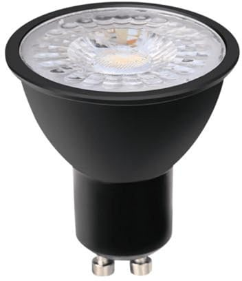 CALEX LED Spot GU10, Schwarz, 2700K Warmweiß Licht, mit Tag- und Nachtsensor, für Innen & Außen
