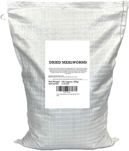 5 Litre Bag Dried Mealworms Premium Wild Bird Food (Approx weight 800g - 5l) Insectivorous LPD