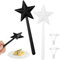 JJUNW 2 Stück Zauberstab Salz- Und Pfefferstreuer, Salzstreuer Zauberstab mit 2 Kleinen Trichtern, Magisches Gewürzstreuer-Set Stern Gewürzstreuer Zauberstab für Küche Restauran Cooking(schwarz+weiß)
