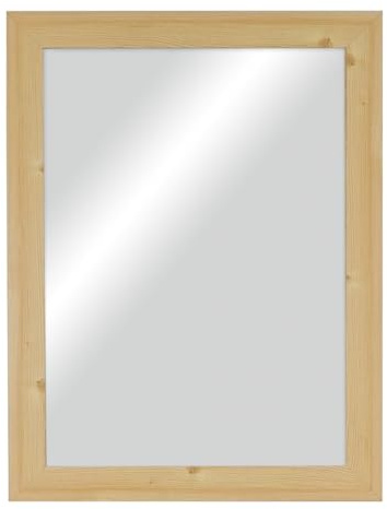 CHELY INTERMARKET MOD113 Espejo Pared Cuerpo Entero 60X80Cm Pino Espejo Decorativo Grande Espejo Largo Pared Hogar Baño Dormitorio Entrada Salón Vertical Horizontal Estilo Moderno Kit Colgado Madera