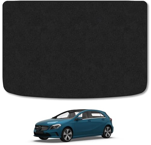 Mercedes A-Class (2012-2018) Carpet Boot Mat | Black Edge Trim Tailored Fit Boot Liner Full Coverage Protection Accessories Easy Clean Anti Slip Made in the UK