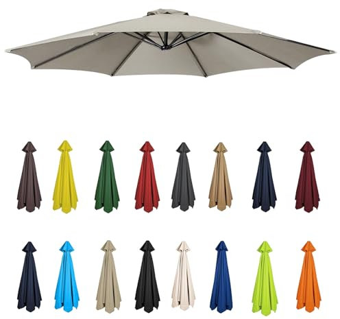 2m-3.5m Replacement Parasol Canopy, Umbrella Replacement Fabric, Garden Umbrella Replacement Cover, Outdoor Replacement Fabric, 6/8 Arms, replacement parasol fabric cover for Garden Umbrella(Top color