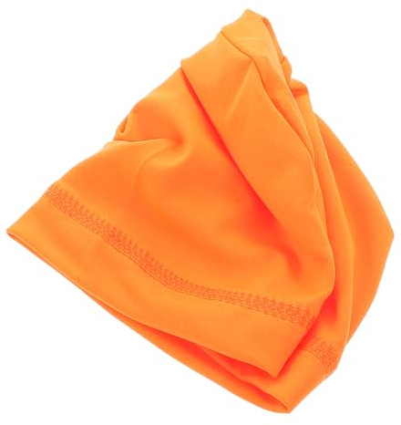 Milisten Cycling Cap Fleece Lining Windproof Helmet Sunshade Running Beanie Hat Swimming Hat Under Helmet Wicking Cap Soft Brim Boys and Girls Orange
