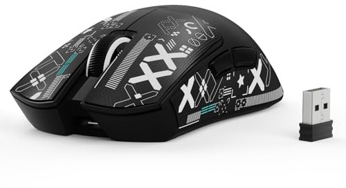 ATTACK SHARK X11 SE Ratón Gaming Inalámbrico, Sensor Gaming PixArt PAW3311, BT/2.4G Inalámbrico/Cableado, 22000 dpi, 65 Horas, Ratón para Oficina y Gaming para Win11/Xbox/PS/Mac (Negro + Cinta)