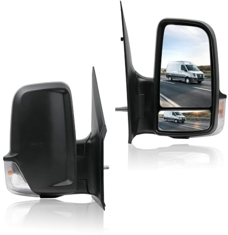 Convitex Wing Mirror Replacement for Mercedes Spinter 906 2006-2019, Door Side Mirror for Crafter Mk1 2006-2016, Right Driver Side