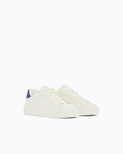 Armani Exchange London Herren-Sneaker, Off White/Bellwether Blue, 38 EU