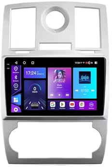 9 Android 15 Pantalla Táctil Radio 2 DIN Coche Pantalla para Chrysler 300C 1 2004-2011 con Enlace Espejo/GPS/FM/BT/Ventilador de refrigeración/Reproductor Multimedia(8+256G)