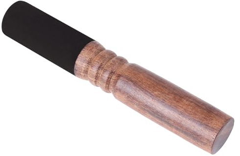 Asixxsix Handgjord Singing Bowl Mallet Tillverkad Av persikoträ. Utmärkt hantverk. Träklubbor för Sångskålar och gonggonger. Inslagna med läder. Material