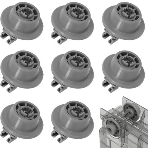 YIPFEN Set de 8 piezas, compatibles con modelos de lavavajillas, juego de 8 ruedas para lavavajillas, ruedas universales para cesto universal, repuestos para cesto inferior, modelo 165314