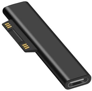 USB C zu Surface Adapter, Surface Connector to USB-C Ladeadapter, 45W15V3A | Typ C Adapter auf Surface Steckeradapter, Surface-Magnetladeanschluss für Microsoft Pro 6/5/4/3, Surface Book, Surface Go
