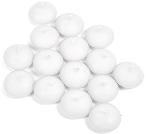 Pack of 15 30/45 mm Matte White Swimming Floating Candles Candles