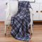 Adore Home Un Jeté Doux et Chaud 120x150cm / 150x200cm Imprimé en Laine Polaire pour Couverture Canapé lit pour Voiture de Voyage - 120x150cm, Carreaux Gris