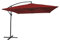 Happy Garden Parasol déporté Molokai carré 2.7x2.7m Rouge avec manivelle. Parasol déporté inclinable, Rabattable et Rotatif.